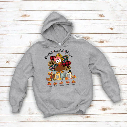 Thankful Greatful Blessed Nana Turkey 2022 Hoodie