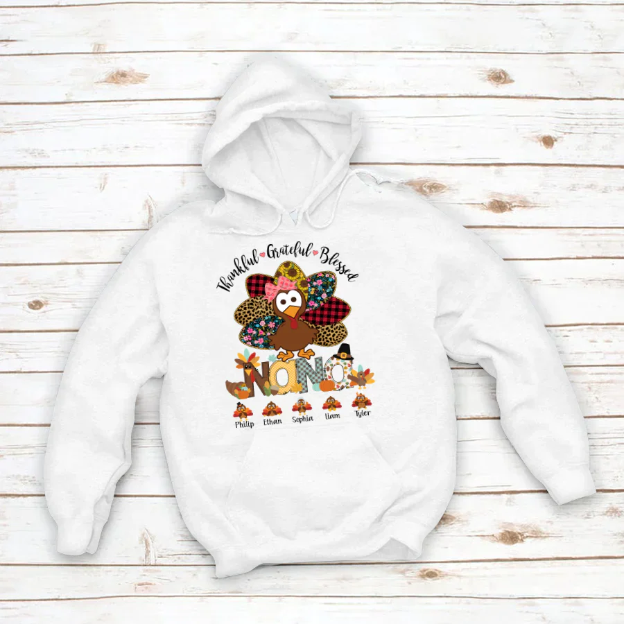 Thankful Greatful Blessed Nana Turkey 2022 Hoodie