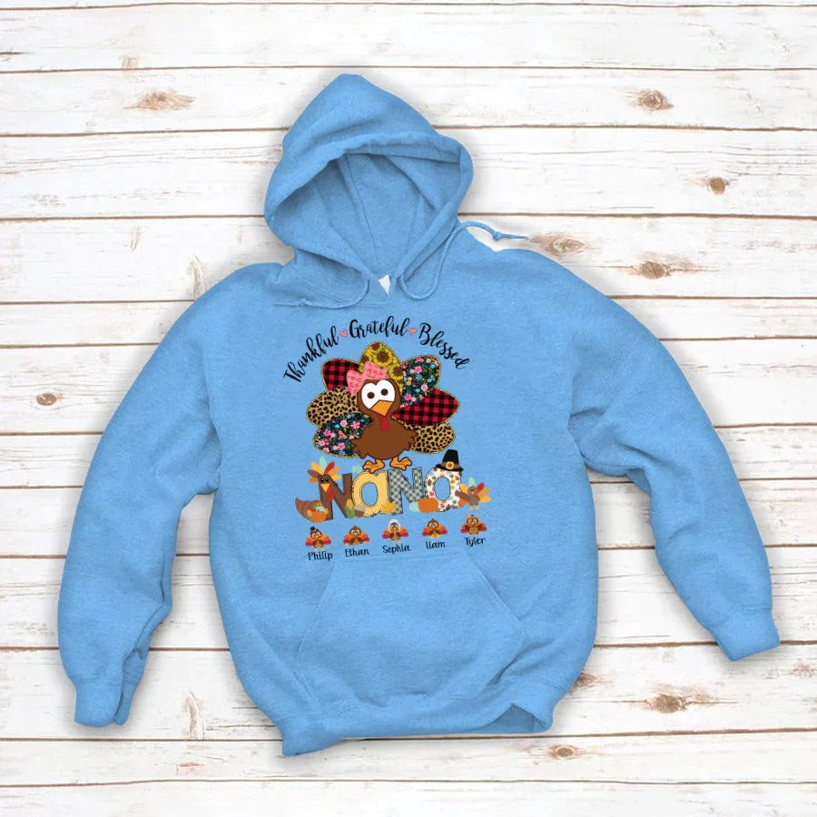 Thankful Greatful Blessed Nana Turkey 2022 Hoodie