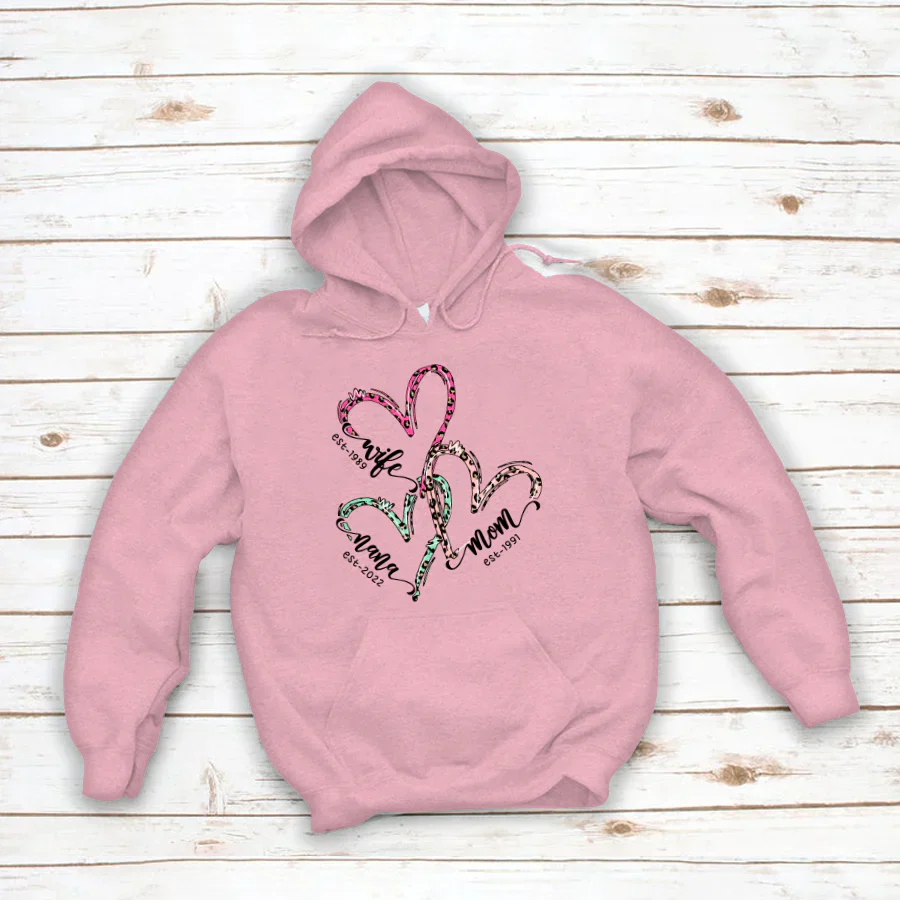 Wife Mom Grandma Heart VT2212001 Hoodie