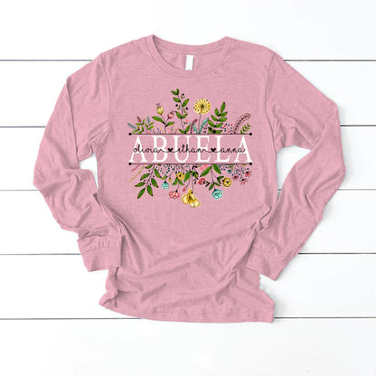 Wildflowers Abuela And Grandkids Longsleeve