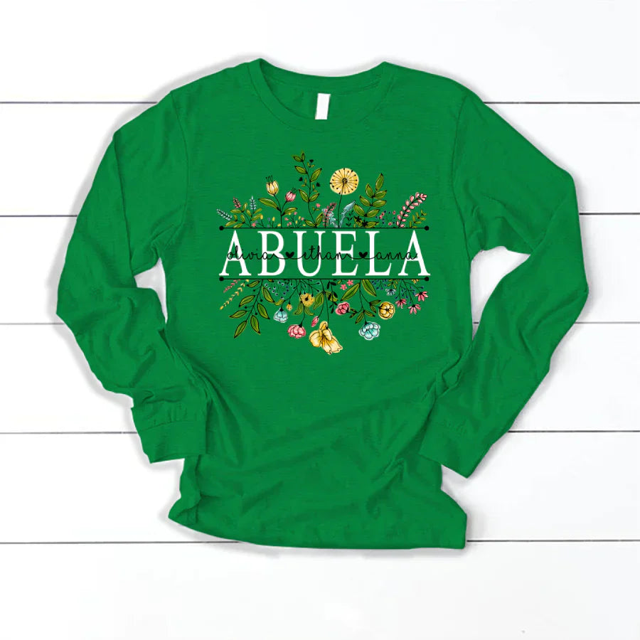 Wildflowers Abuela And Grandkids Longsleeve
