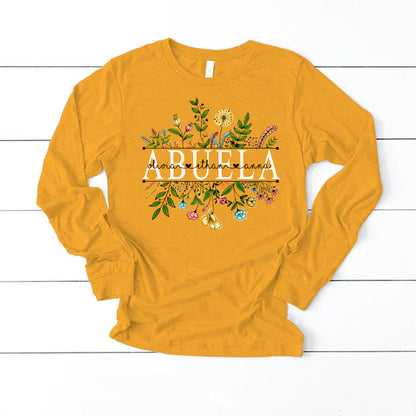 Wildflowers Abuela And Grandkids Longsleeve