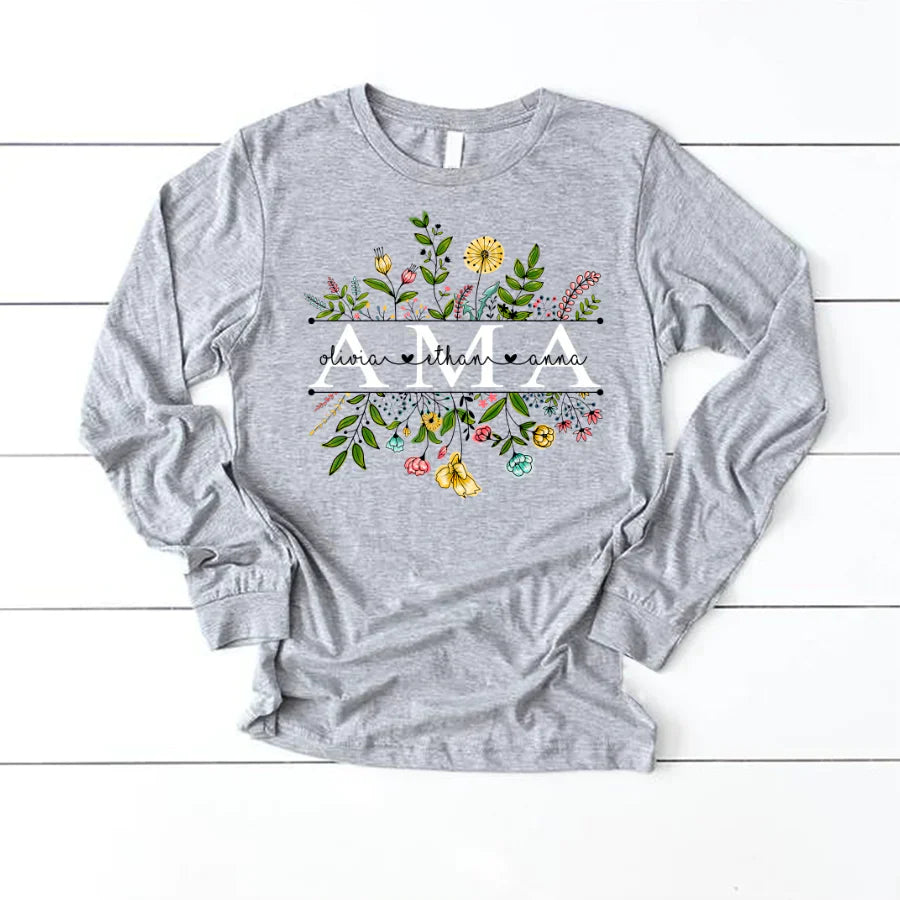 Wildflowers Ama And Grandkids Longsleeve