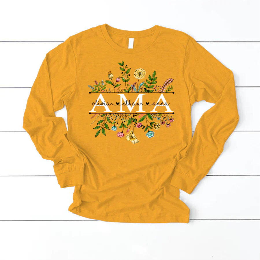 Wildflowers Ama And Grandkids Longsleeve