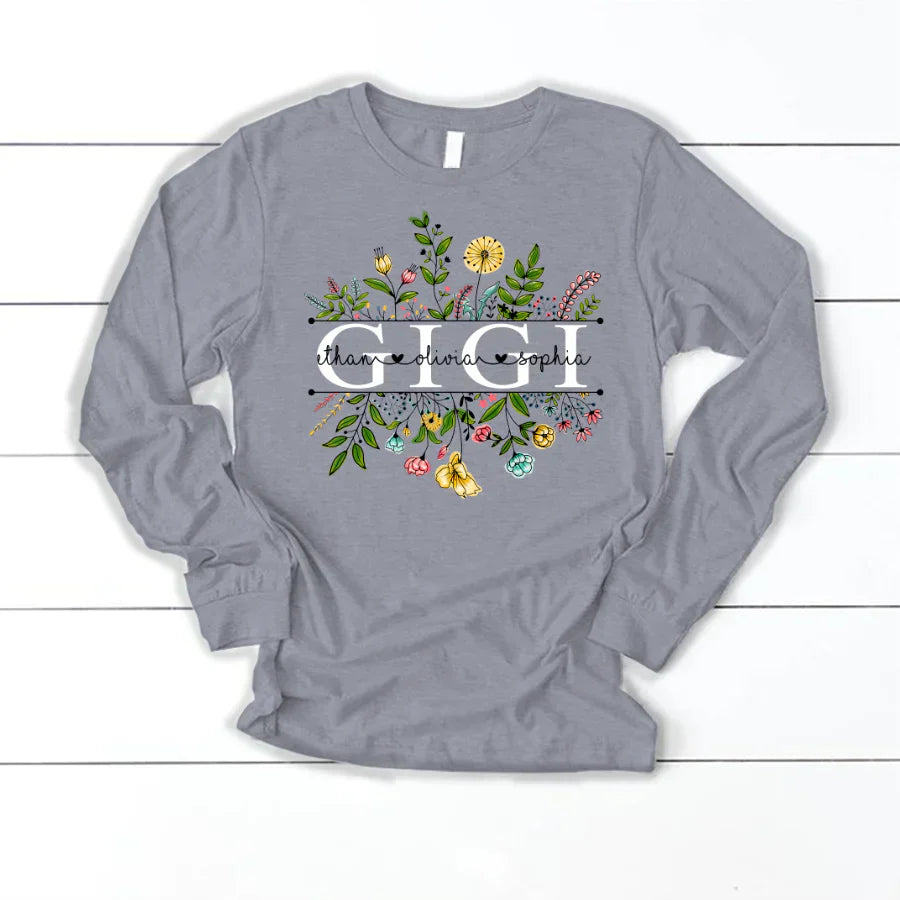Wildflowers Gigi And Grandkids Longsleeve