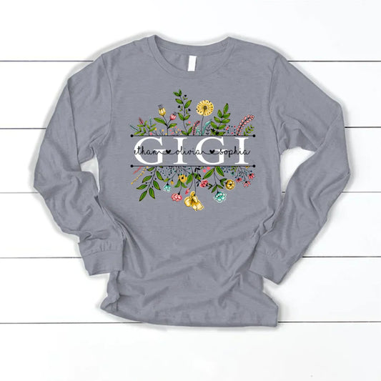 Wildflowers Gigi And Grandkids Longsleeve