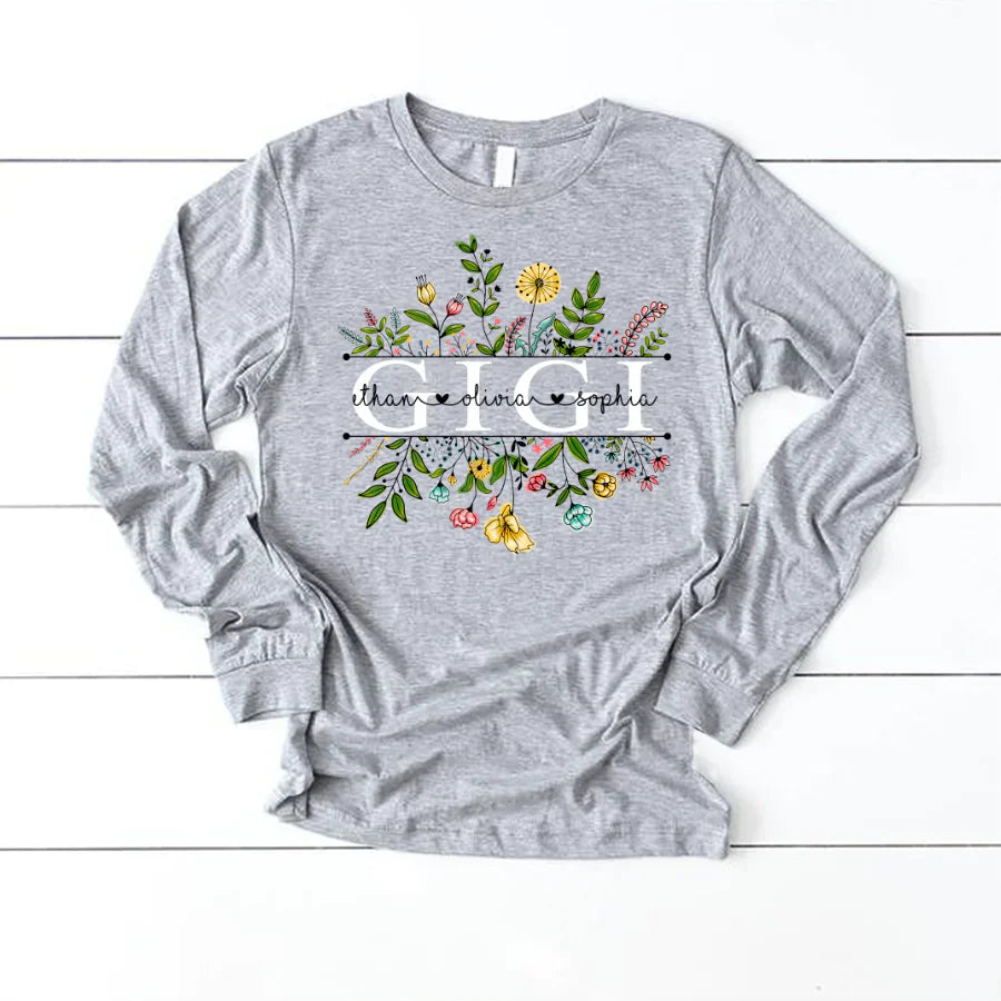 Wildflowers Gigi And Grandkids Longsleeve