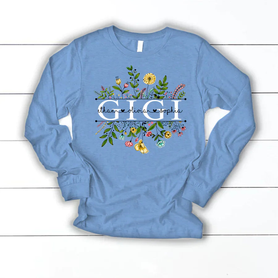 Wildflowers Gigi And Grandkids Longsleeve