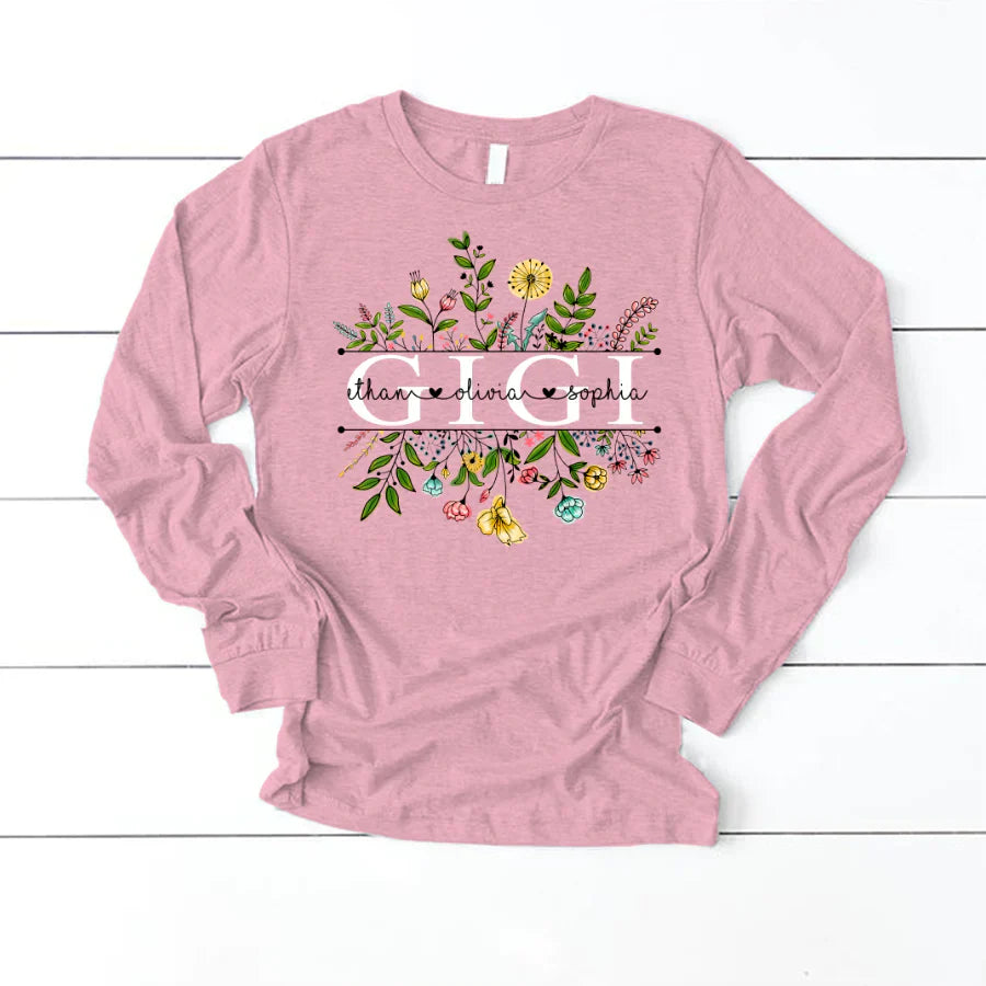 Wildflowers Gigi And Grandkids Longsleeve