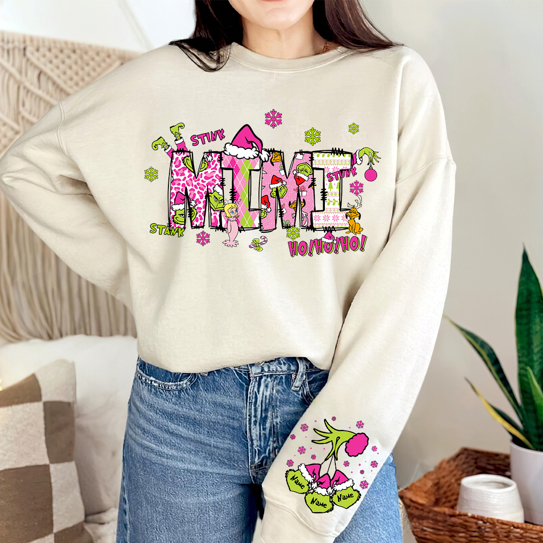 Custom Gigi And Grandkids Christmas 2024 Sweatshirt