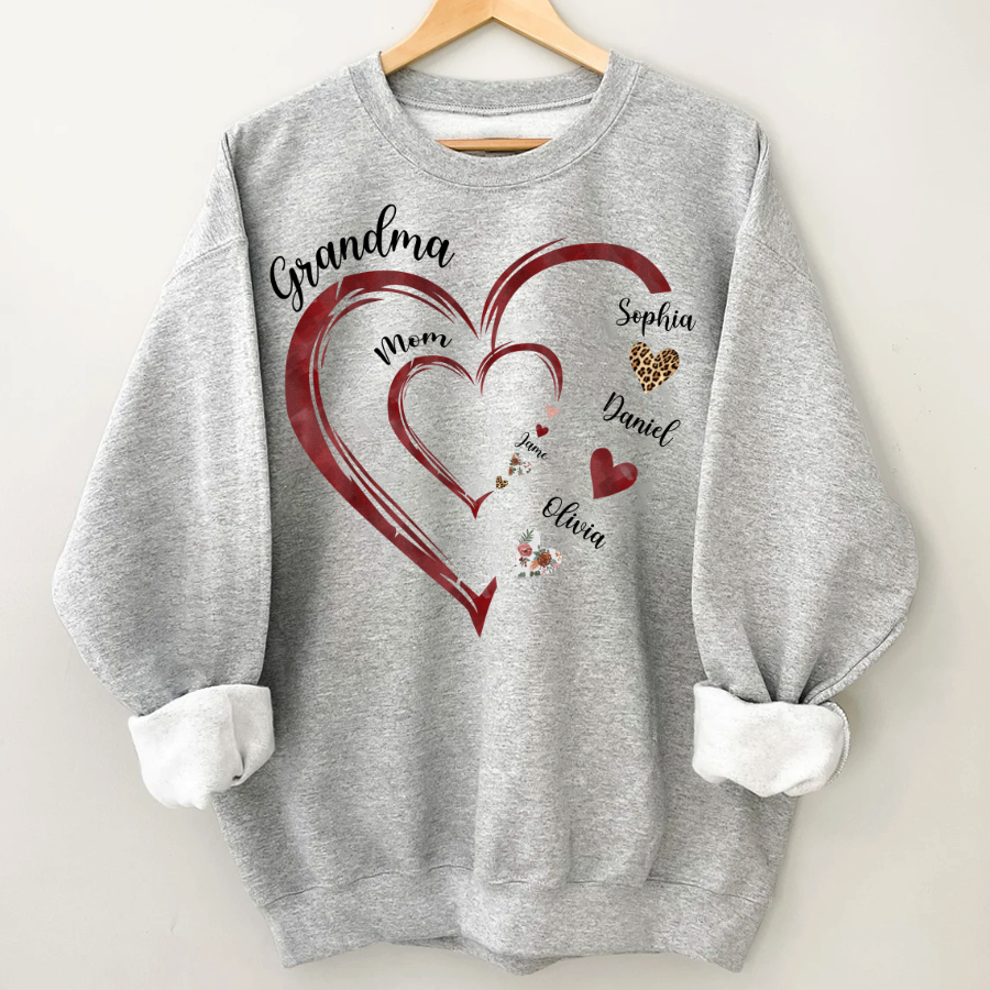 Heart Mom Grandma And Kids Personalized CTH01