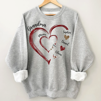 Heart Mom Grandma And Kids Personalized CTH01
