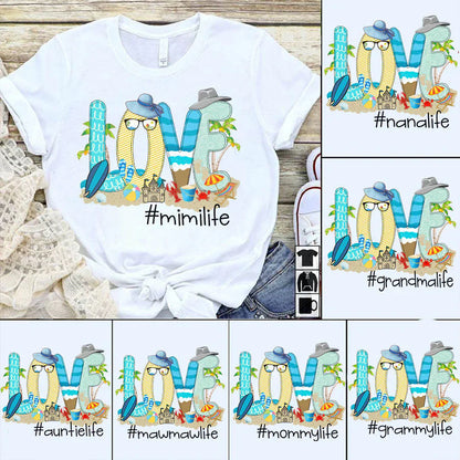 Love Beach Grandma Life T-Shirt