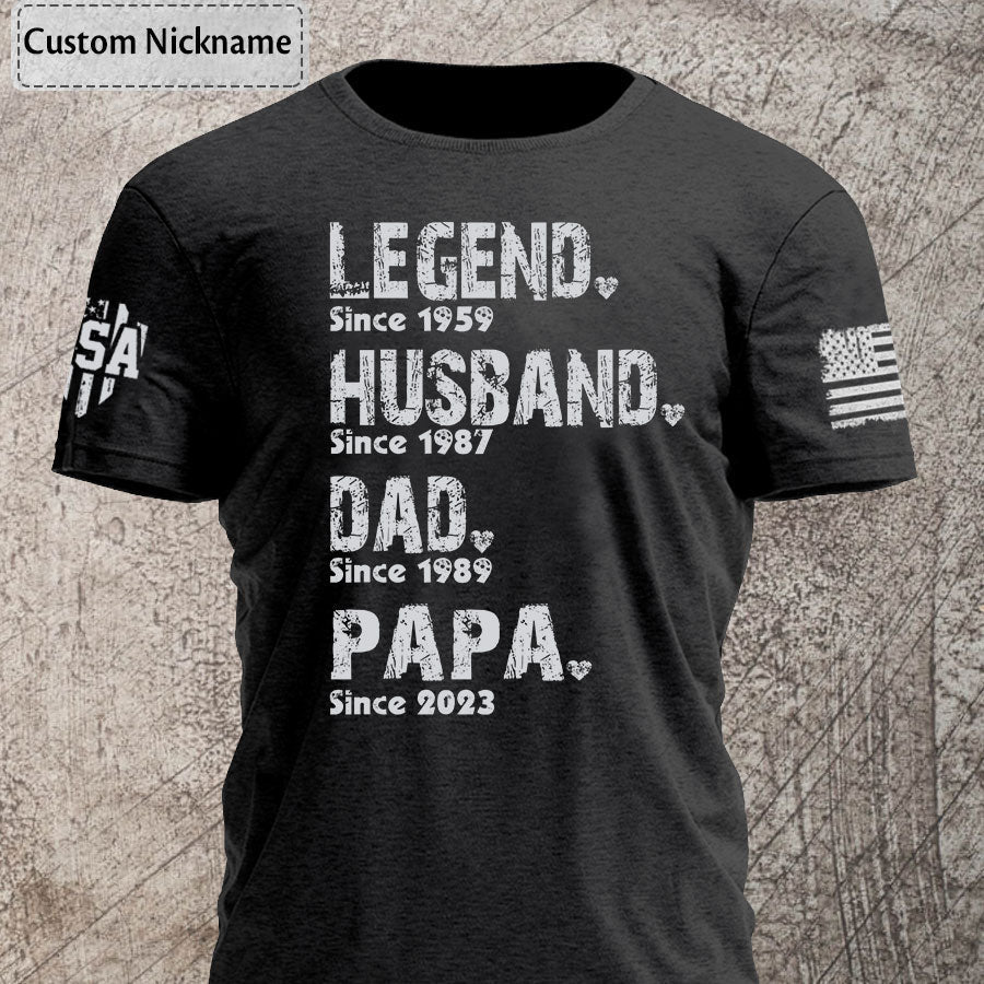 Papa Shirt Custom Dad & Papa Shirt, Father's Day Gift T-Shirt