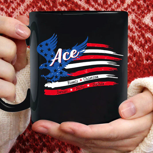 Ace With Grandkids Names 4th Of July CTL94 Mug