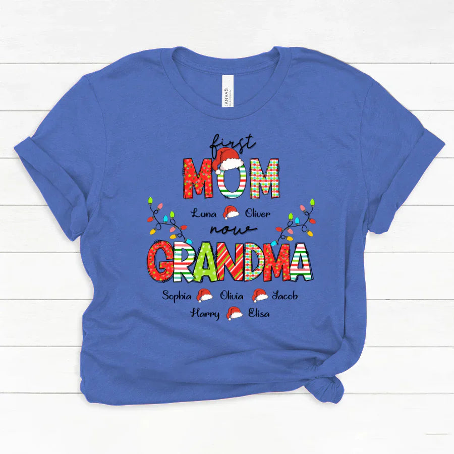 Christmas First Mom Now Grandma And Grandkids CTH01 Classic Canvas
