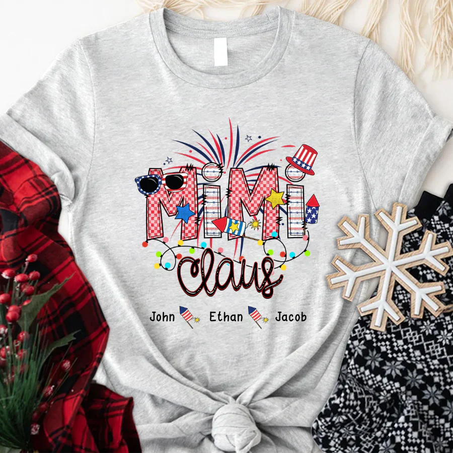 Christmas Mimi Claus And Kids CTH01 T-Shirt