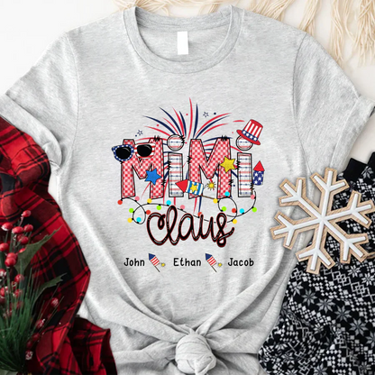 Christmas Mimi Claus And Kids CTH01 T-Shirt