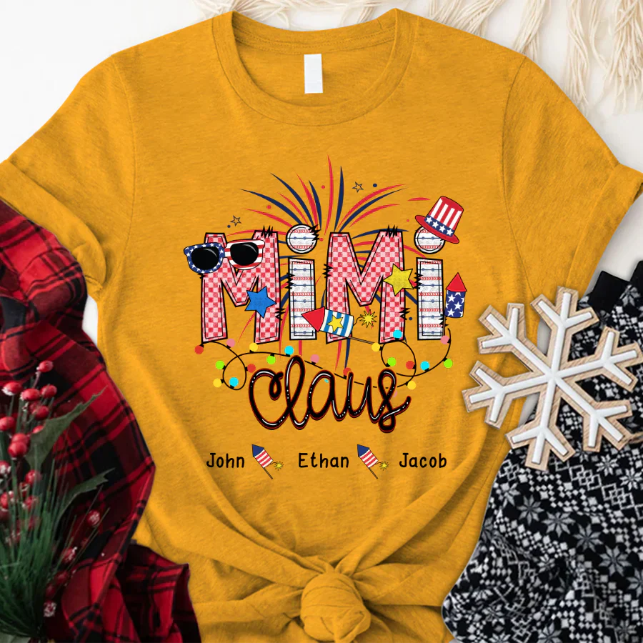 Christmas Mimi Claus And Kids CTH01 T-Shirt