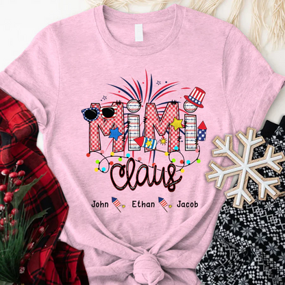 Christmas Mimi Claus And Kids CTH01 T-Shirt