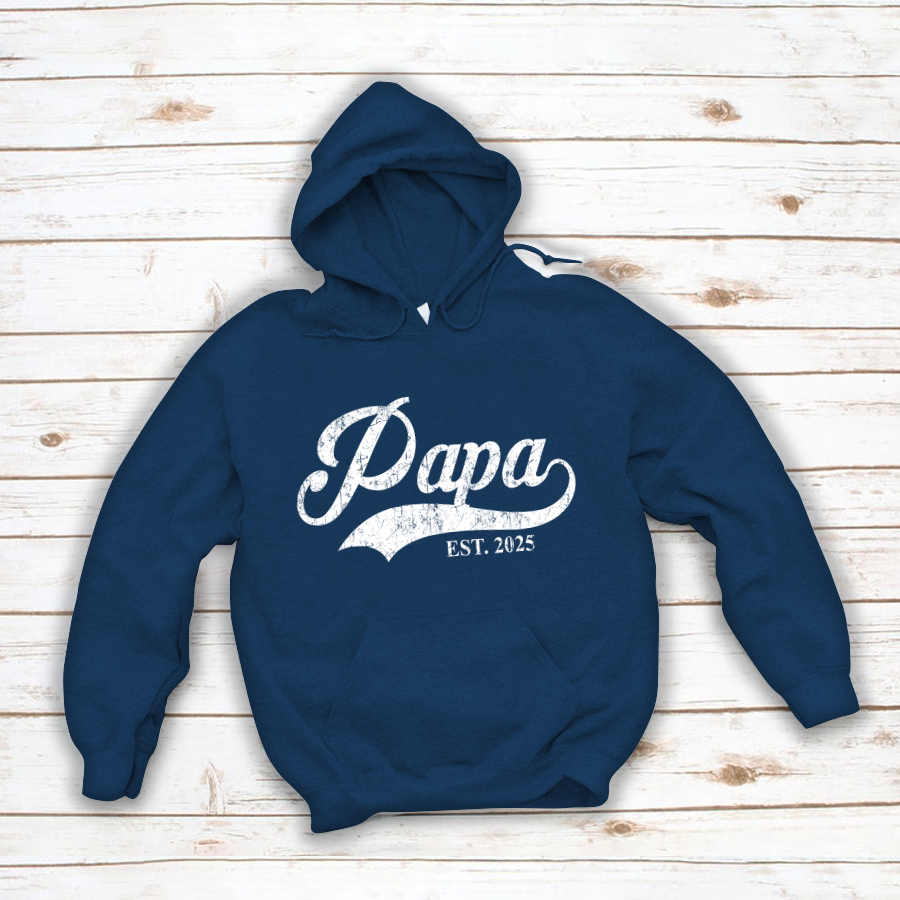 Custom Papa Est 2025 Father's Day Gift Shirt