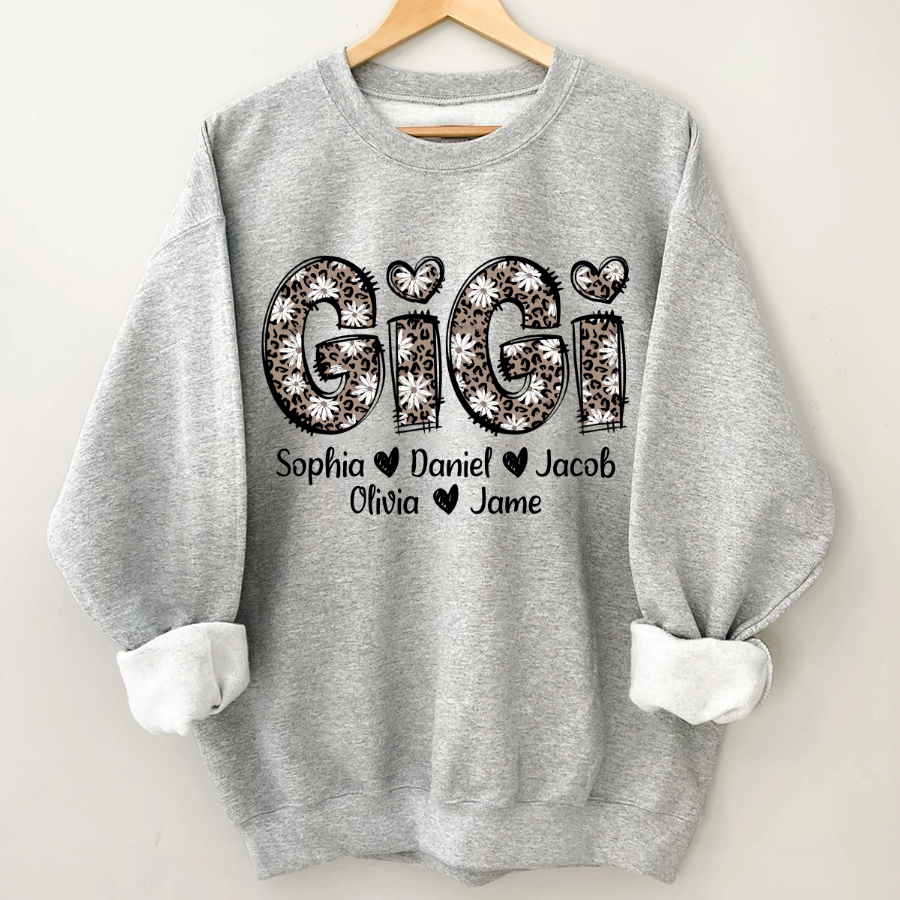 Daisy Leopard Gigi Custom Gigi and Kids Mothers Day Gift Shirt