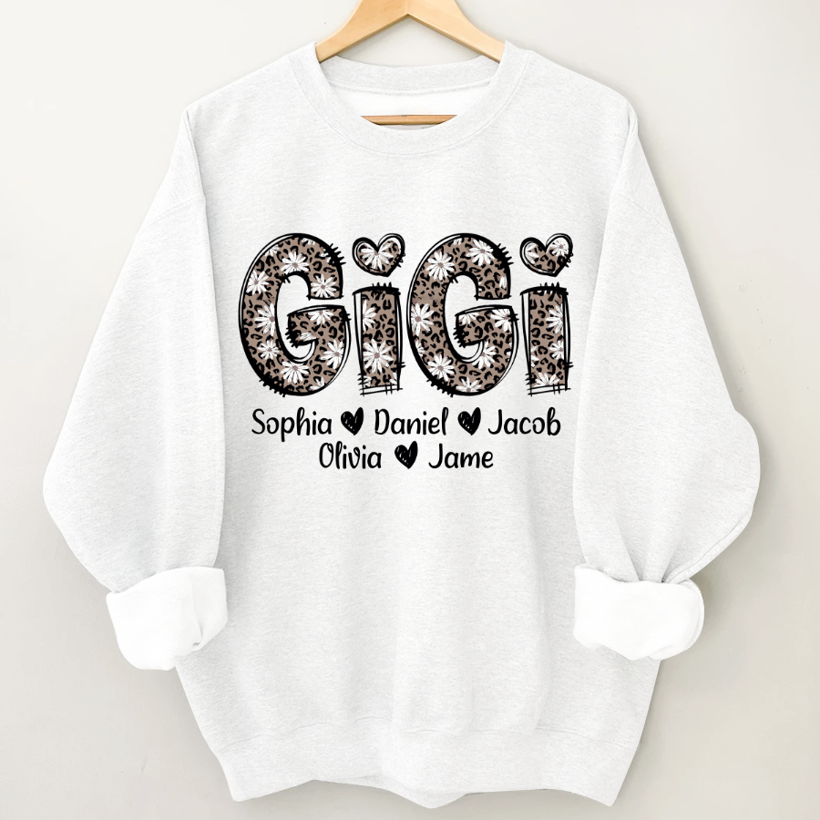 Daisy Leopard Gigi Custom Gigi and Kids Mothers Day Gift Shirt