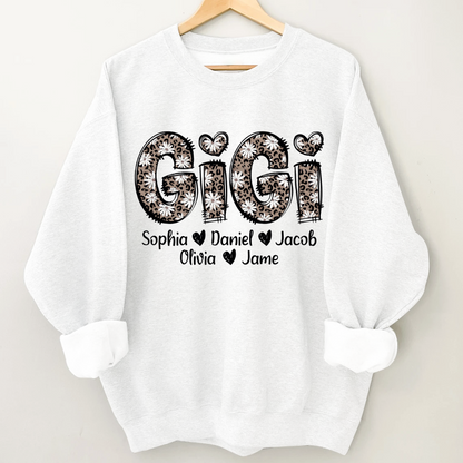Daisy Leopard Gigi Custom Gigi and Kids Mothers Day Gift Shirt
