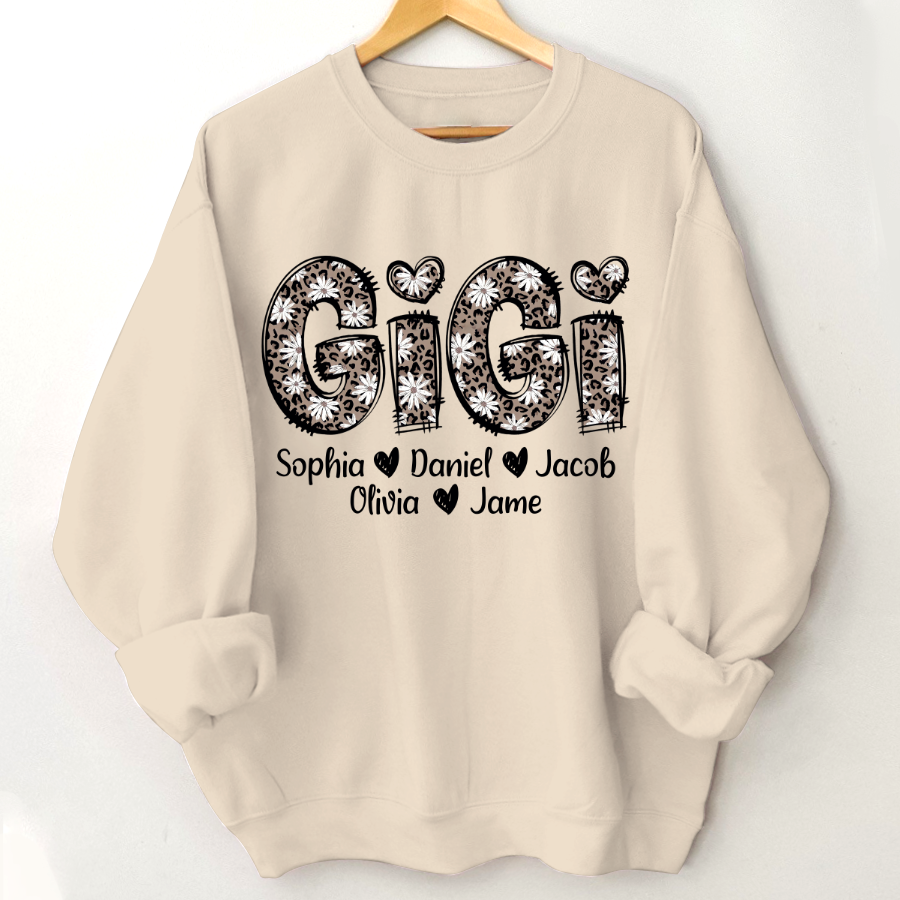 Daisy Leopard Gigi Custom Gigi and Kids Mothers Day Gift Shirt