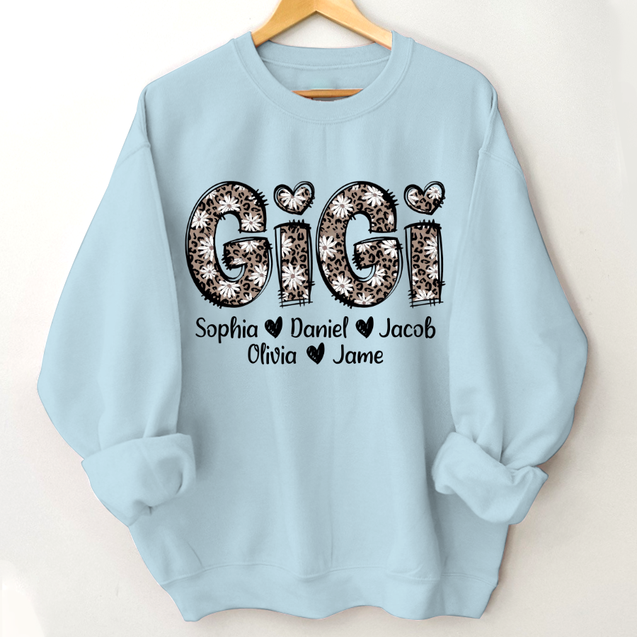 Daisy Leopard Gigi Custom Gigi and Kids Mothers Day Gift Shirt