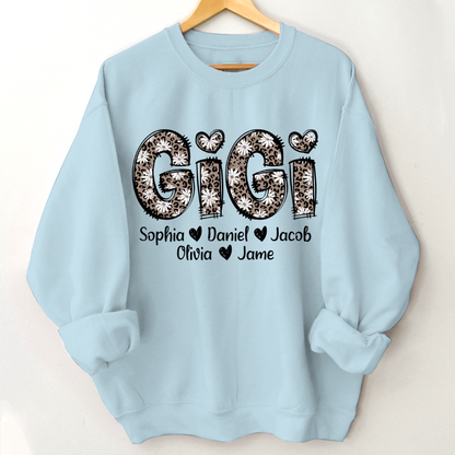 Daisy Leopard Gigi Custom Gigi and Kids Mothers Day Gift Shirt