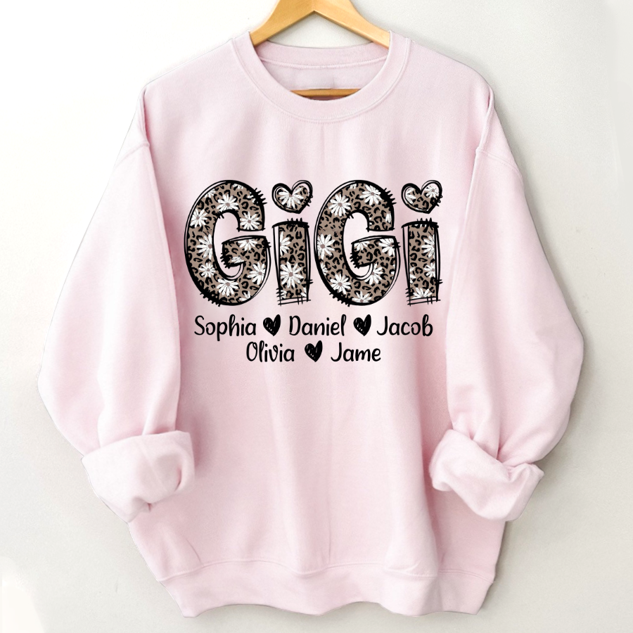 Daisy Leopard Gigi Custom Gigi and Kids Mothers Day Gift Shirt