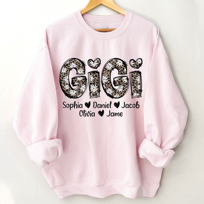 Daisy Leopard Gigi Custom Gigi and Kids Mothers Day Gift Shirt