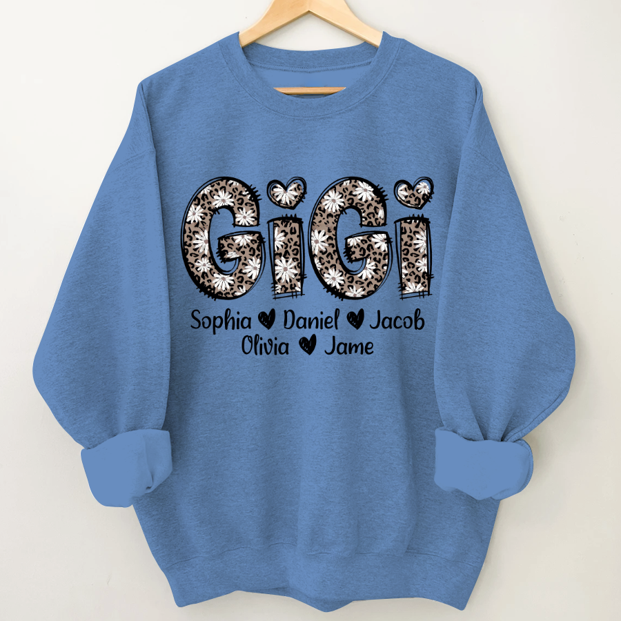 Daisy Leopard Gigi Custom Gigi and Kids Mothers Day Gift Shirt