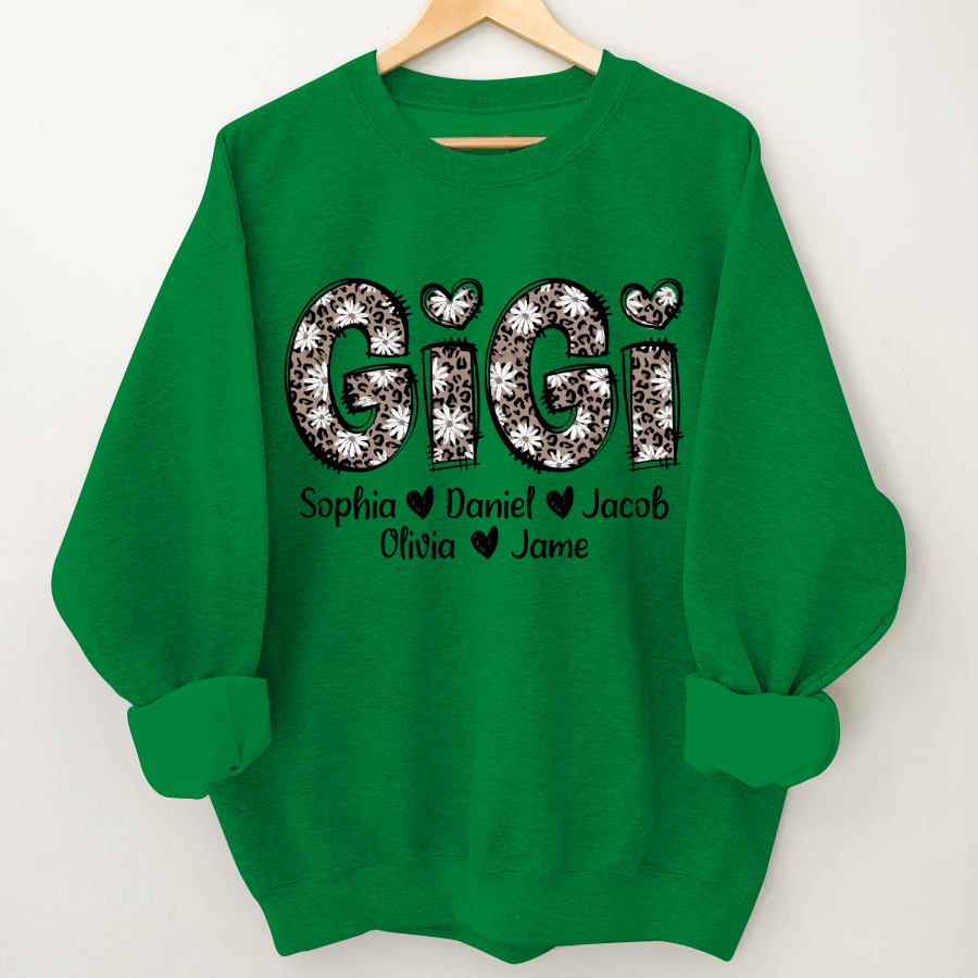 Daisy Leopard Gigi Custom Gigi and Kids Mothers Day Gift Shirt