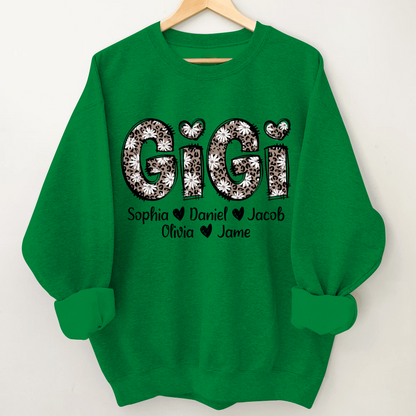 Daisy Leopard Gigi Custom Gigi and Kids Mothers Day Gift Shirt