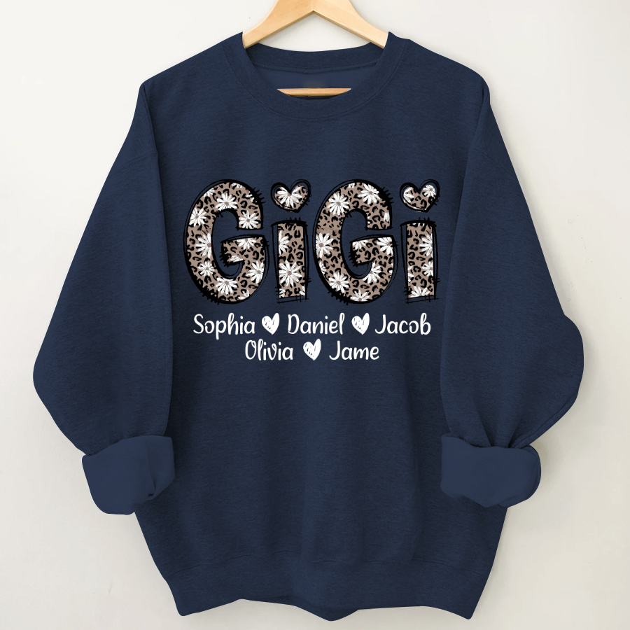 Daisy Leopard Gigi Custom Gigi and Kids Mothers Day Gift Shirt