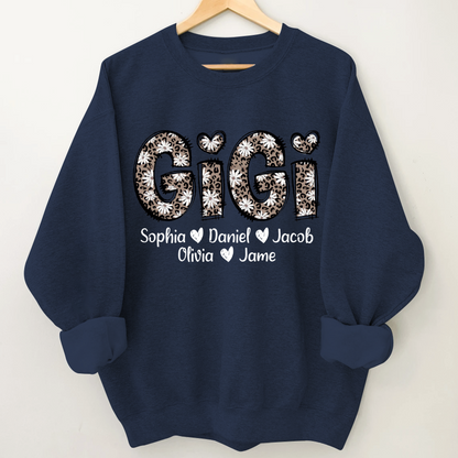 Daisy Leopard Gigi Custom Gigi and Kids Mothers Day Gift Shirt
