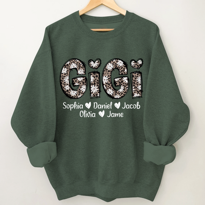 Daisy Leopard Gigi Custom Gigi and Kids Mothers Day Gift Shirt