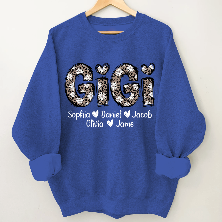 Daisy Leopard Gigi Custom Gigi and Kids Mothers Day Gift Shirt