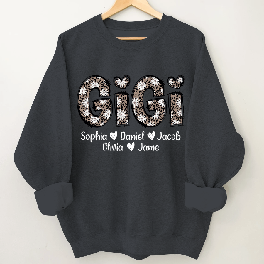 Daisy Leopard Gigi Custom Gigi and Kids Mothers Day Gift Shirt