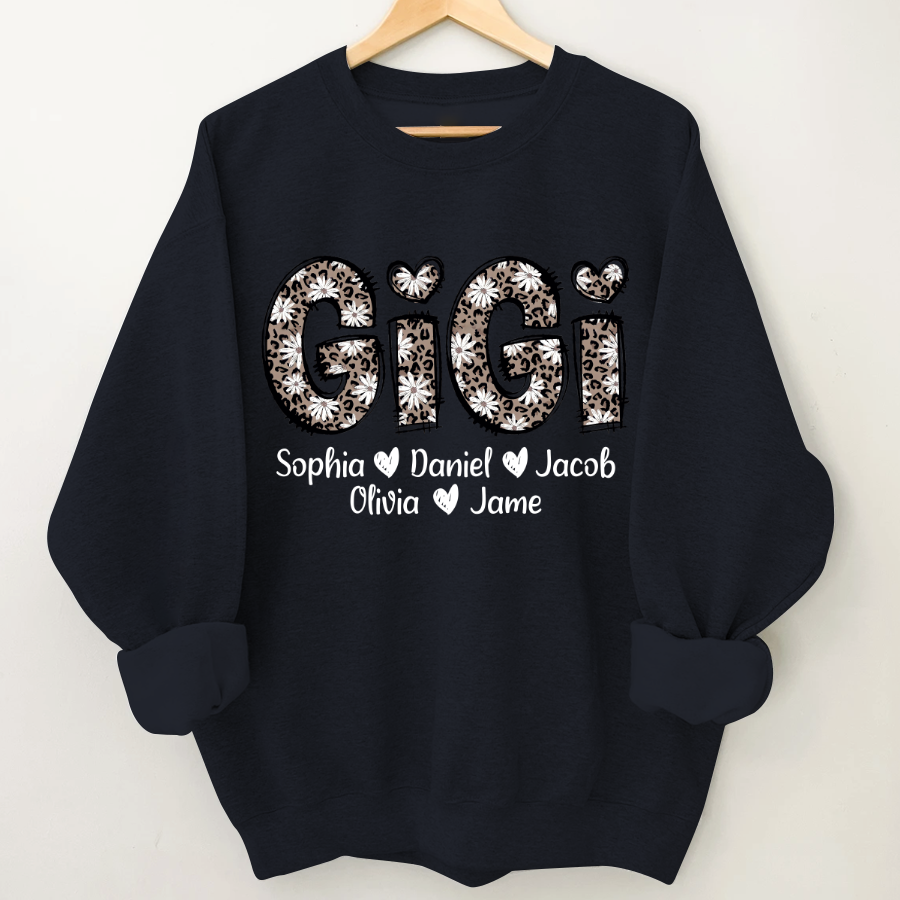 Daisy Leopard Gigi Custom Gigi and Kids Mothers Day Gift Shirt
