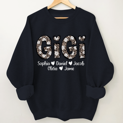 Daisy Leopard Gigi Custom Gigi and Kids Mothers Day Gift Shirt