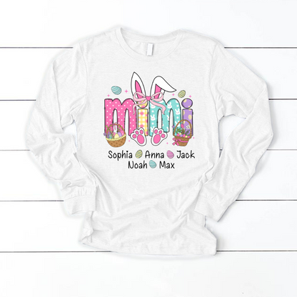 Easter Mimi Bunny Gift For Family, Custom Grandma And Grandkids Gifts Easter Day