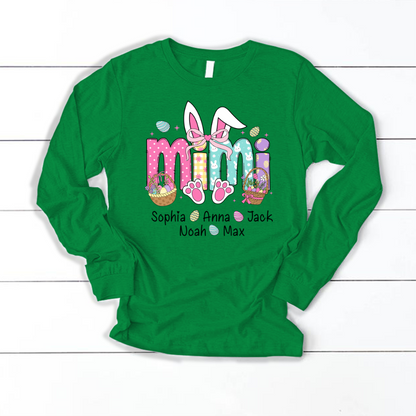 Easter Mimi Bunny Gift For Family, Custom Grandma And Grandkids