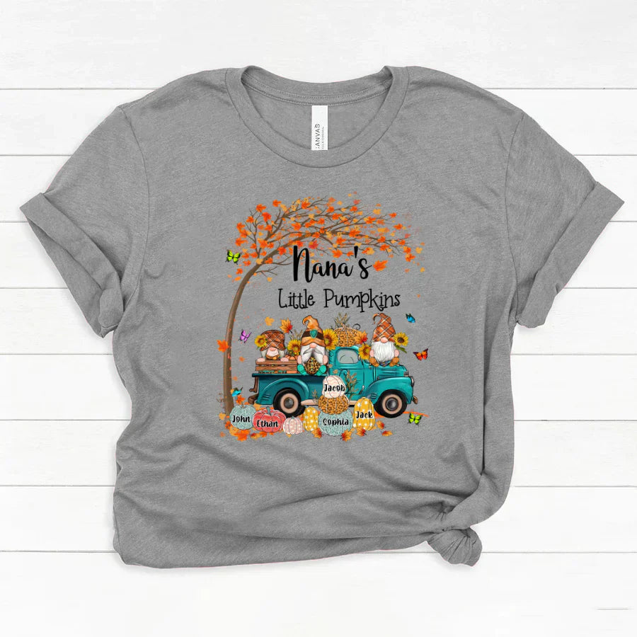 Fall Gnomes Truck Grandma's Little Pumpkins And Kids CTH01 Classic Canvas