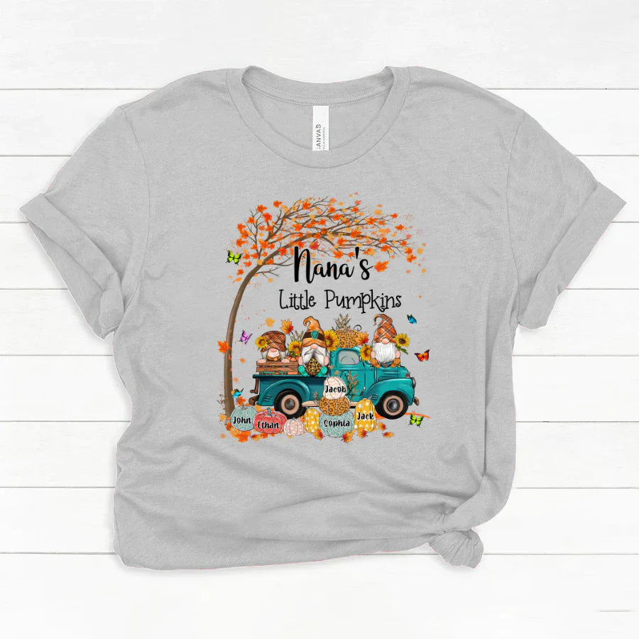 Fall Gnomes Truck Grandma's Little Pumpkins And Kids CTH01 Classic Canvas