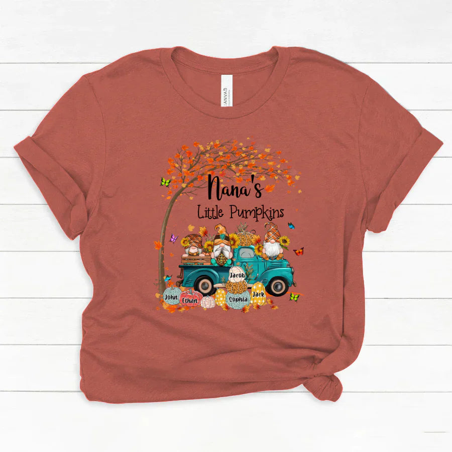 Fall Gnomes Truck Grandma's Little Pumpkins And Kids CTH01 Classic Canvas