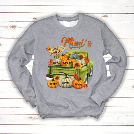 Fall Season Green Truck Mimi Personalized Sweatshirt